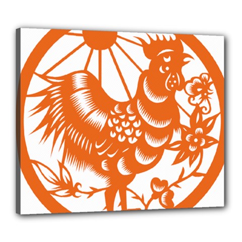 Chinese Zodiac Horoscope Zhen Icon Star Orangechicken Canvas 24  X 20  by Mariart
