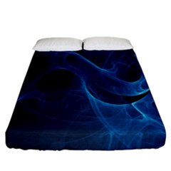 Smoke White Blue Fitted Sheet (california King Size) by Mariart