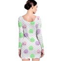Egg Easter Smile Face Cute Babby Kids Dot Polka Rainbow Long Sleeve Velvet Bodycon Dress View2