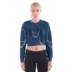 Line Light Blue Green Red Yellow Cropped Sweatshirt by Mariart