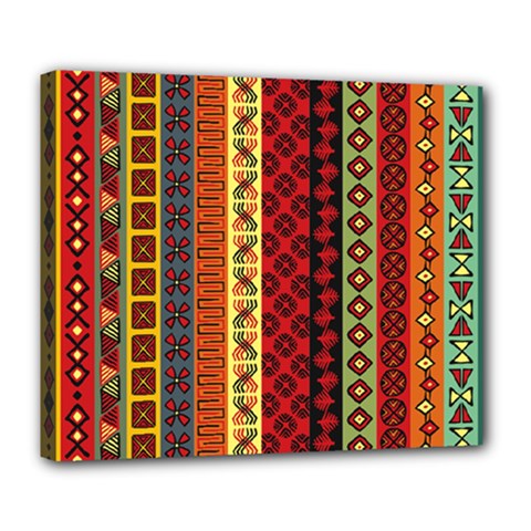 Tribal Grace Colorful Deluxe Canvas 24  X 20   by Mariart