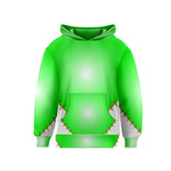 Heart Rhythm Inner Green Red Kids  Pullover Hoodie by Mariart