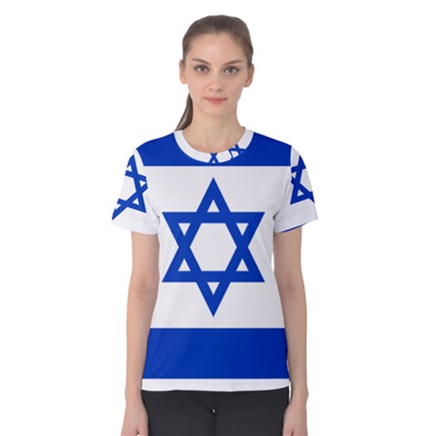 Flag Of Israel Women s Cotton Tee by abbeyz71