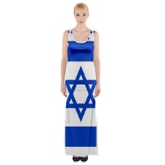 Flag Of Israel Maxi Thigh Split Dress by abbeyz71