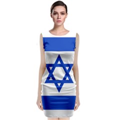Flag Of Israel Sleeveless Velvet Midi Dress by abbeyz71