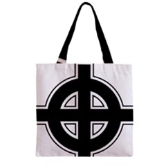 Celtic Cross Zipper Grocery Tote Bag by abbeyz71