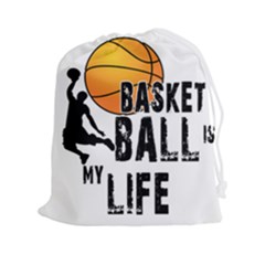 Basketball Is My Life Drawstring Pouches (xxl) by Valentinaart