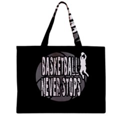 Basketball Never Stops Zipper Mini Tote Bag by Valentinaart