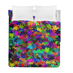 Flowersfloral Star Rainbow Duvet Cover Double Side (full/ Double Size) by Mariart