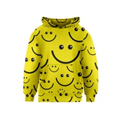 Linus Smileys Face Cute Yellow Kids  Pullover Hoodie by Mariart