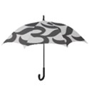 Hindu Om Symbol (Dark Gray)  Hook Handle Umbrellas (Large) View3