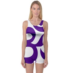 Hindu Om Symbol (purple) One Piece Boyleg Swimsuit by abbeyz71