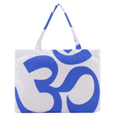 Hindu Om Symbol (royal Blue) Medium Zipper Tote Bag by abbeyz71