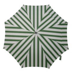Plaid Line Green Line Vertical Hook Handle Umbrellas (small) by Mariart