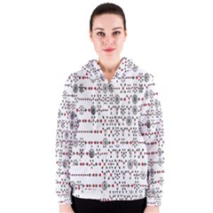 Bioplex Maps Molecular Chemistry Of Mathematical Physics Small Army Circle Women s Zipper Hoodie by Mariart
