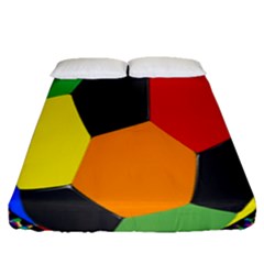 Team Soccer Coming Out Tease Ball Color Rainbow Sport Fitted Sheet (queen Size) by Mariart