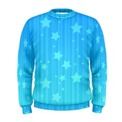 Star Blue Sky Space Line Vertical Light Men s Sweatshirt by Mariart