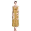 Number 3 Line Vertical Yellow Pink Orange Wave Chevron Chiffon Maxi Dress View1