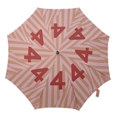 Number 4 Line Vertical Red Pink Wave Chevron Hook Handle Umbrellas (large) by Mariart
