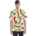 Telephone Cable Green Nyellow Red Blue Men s Sport Mesh Tee View1
