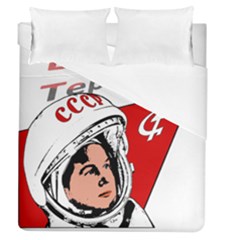 Valentina Tereshkova Duvet Cover (queen Size) by Valentinaart