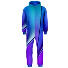 Line Blue Light Space Purple Hooded Jumpsuit (men)  by Mariart