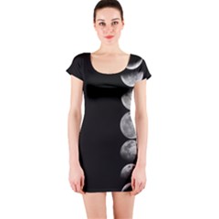 Phases Of The Moon Short Sleeve Bodycon Dress