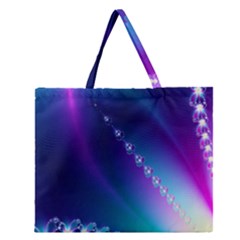 Flow Blue Pink High Definition Zipper Large Tote Bag by Mariart