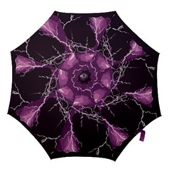 Lightning Pink Sky Rain Purple Light Hook Handle Umbrellas (large) by Mariart