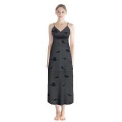 Dinosaurs Pattern Chiffon Maxi Dress