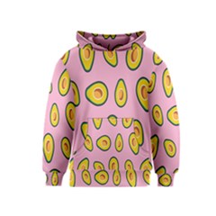 Fruit Avocado Green Pink Yellow Kids  Pullover Hoodie by Mariart