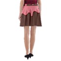Ice Cream Pink Choholate Plaid Chevron A-Line Pocket Skirt View2