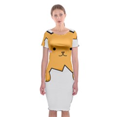 Yellow Cat Egg Classic Short Sleeve Midi Dress