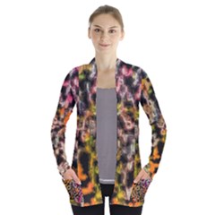 Colorful Texture               Women s Open Front Pockets Cardigan