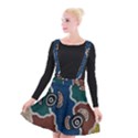 Aboriginal Art - Riverside Dreaming Suspender Skater Skirt View1