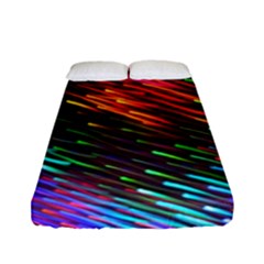 Rainbow Shake Light Line Fitted Sheet (full/ Double Size) by Mariart