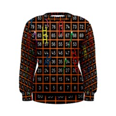 Snakes Ladders Game Plaid Number Women s Sweatshirt by Mariart