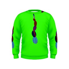 Egg Line Rainbow Green Kids  Sweatshirt