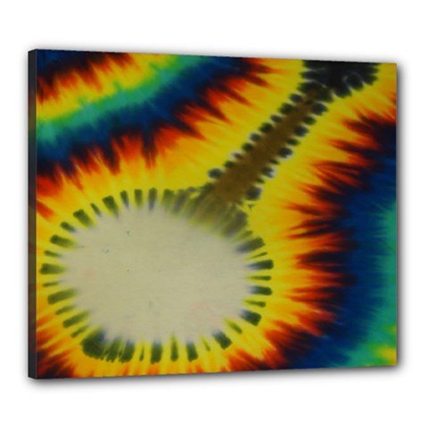 Red Blue Yellow Green Medium Rainbow Tie Dye Kaleidoscope Opaque Color Canvas 24  X 20  by Mariart