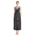 World Map Button Up Chiffon Maxi Dress View1