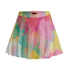 Pastel Watercolors Canvas                          Mini Flare Skirt