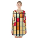 Mozaico Colors Glass Church Color Long Sleeve Velvet V-neck Dress View1