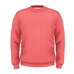 Christmas Red Velvet Mini Gingham Check Plaid Men s Sweatshirt by PodArtist