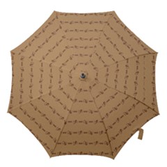 Brown Pattern Background Texture Hook Handle Umbrellas (large) by BangZart
