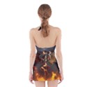 Angels Wings Curious Hell Heaven Halter Swimsuit Dress View2