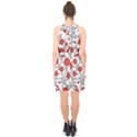 Texture Roses Flowers Halter Collar Waist Tie Chiffon Dress View2