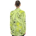 Flowers on a green background                      Women s Open Front Pockets Cardigan View2