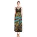 Fractal Snake Skin Button Up Chiffon Maxi Dress View1