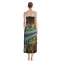 Fractal Snake Skin Button Up Chiffon Maxi Dress View2