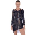 Blacktechnology Circuit Board Electronic Computer Asymmetric Cut-Out Shift Dress View1